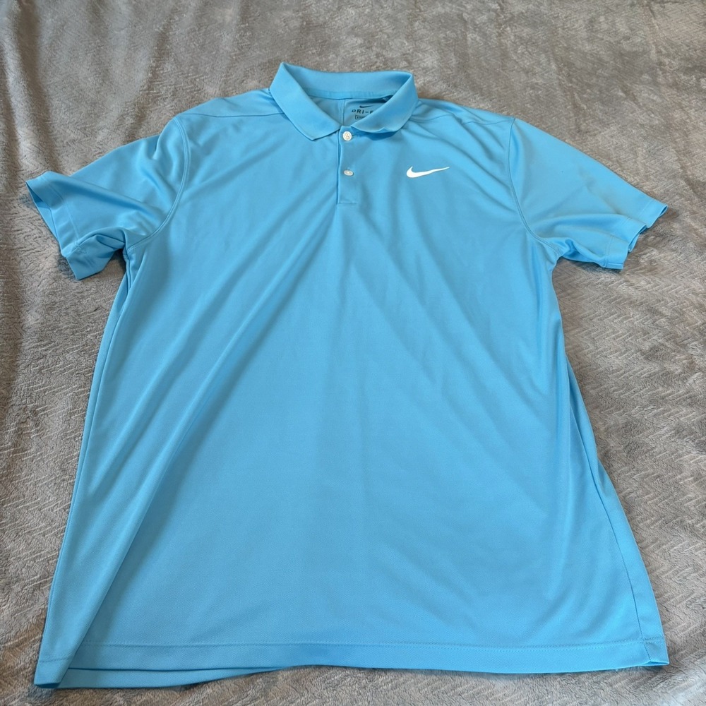 Men's Nike Dri Fit Light Blue Standard M Polo